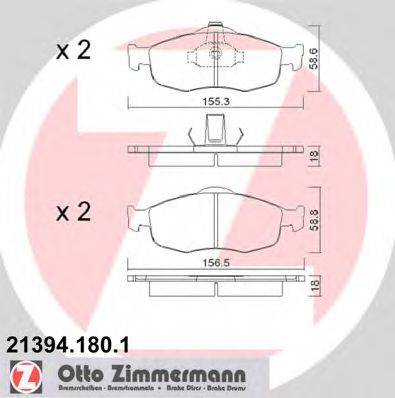 ZIMMERMANN 213941801 Комплект тормозных колодок, дисковый тормоз