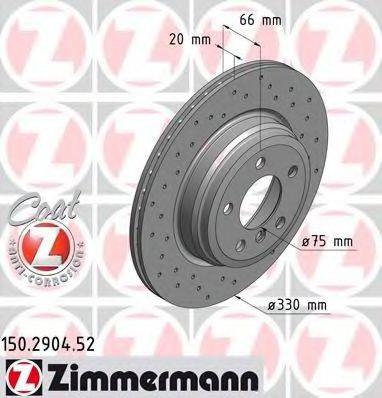 ZIMMERMANN 150290452 Тормозной диск