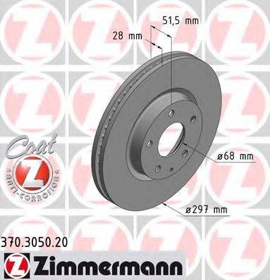 ZIMMERMANN 370305020 Тормозной диск