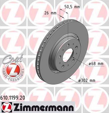 ZIMMERMANN 610119920 Тормозной диск