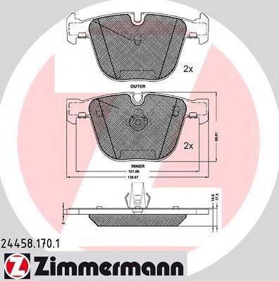 ZIMMERMANN 244581701 Комплект тормозных колодок, дисковый тормоз