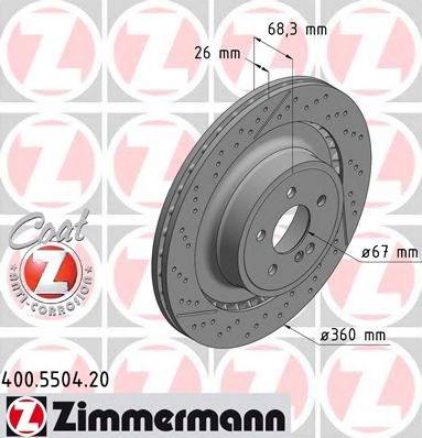 ZIMMERMANN 400550420 Тормозной диск