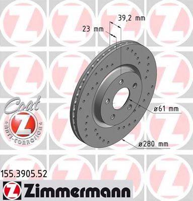 ZIMMERMANN 155390552 Тормозной диск