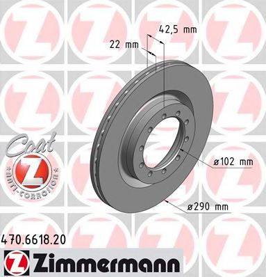 ZIMMERMANN 470661820 Тормозной диск