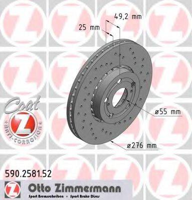 ZIMMERMANN 590258152 Тормозной диск