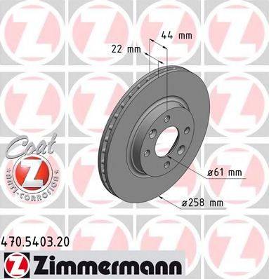 ZIMMERMANN 470540320 Тормозной диск