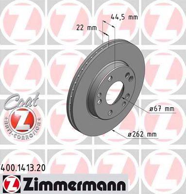 ZIMMERMANN 400141320 Тормозной диск