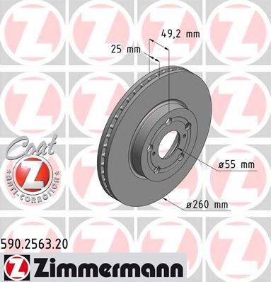 ZIMMERMANN 590256320 Тормозной диск