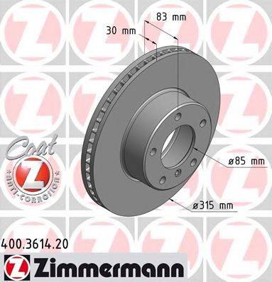 ZIMMERMANN 400361420 Тормозной диск