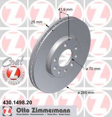 ZIMMERMANN 430149820 Тормозной диск