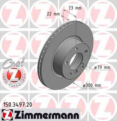 ZIMMERMANN 150349720 Тормозной диск