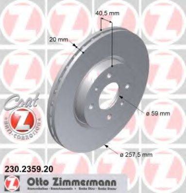 ZIMMERMANN 230235920 Тормозной диск