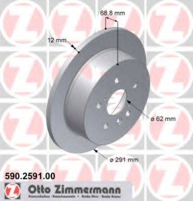 ZIMMERMANN 590259100 Тормозной диск