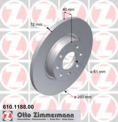 ZIMMERMANN 610118800 Тормозной диск