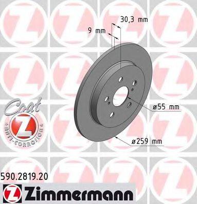 ZIMMERMANN 590281920 Тормозной диск