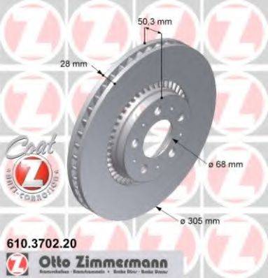 ZIMMERMANN 610370220 Тормозной диск