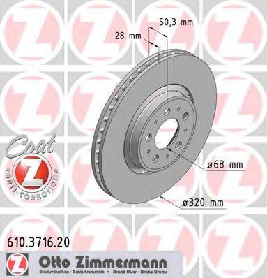 ZIMMERMANN 610371620 Тормозной диск