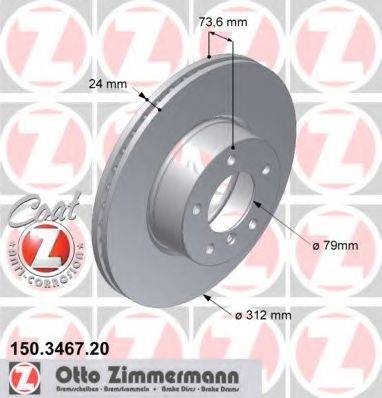 ZIMMERMANN 150346720 Тормозной диск