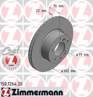 ZIMMERMANN 150126420 Тормозной диск