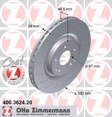 ZIMMERMANN 400362420 Тормозной диск