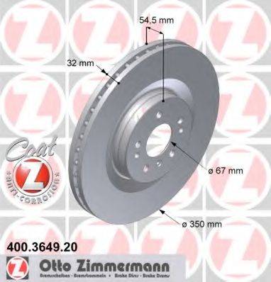 ZIMMERMANN 400364920 Тормозной диск