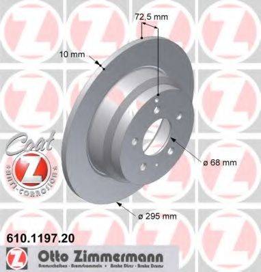 ZIMMERMANN 610119720 Тормозной диск