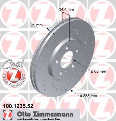 ZIMMERMANN 100123552 Тормозной диск