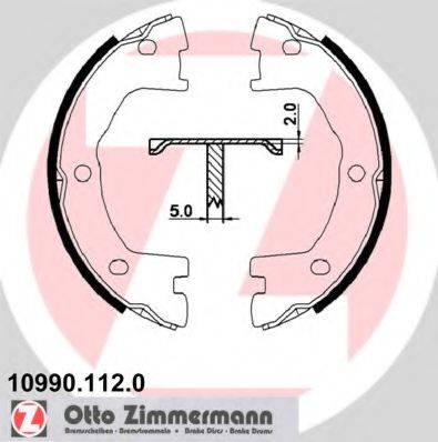 ZIMMERMANN 109901120 Комплект тормозных колодок, стояночная тормозная система