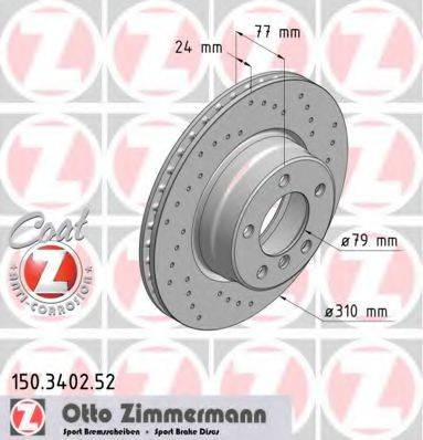 ZIMMERMANN 150340252 Тормозной диск