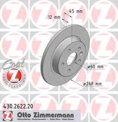 ZIMMERMANN 430262220 Тормозной диск