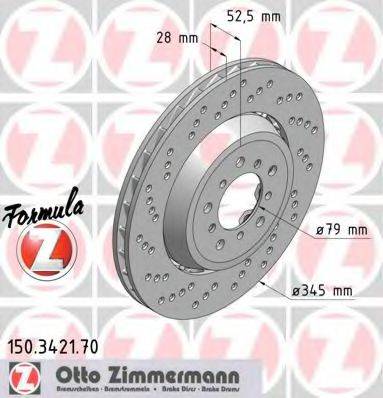 ZIMMERMANN 150342170 Тормозной диск