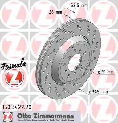 ZIMMERMANN 150342270 Тормозной диск