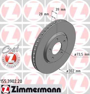 ZIMMERMANN 155390220 Тормозной диск