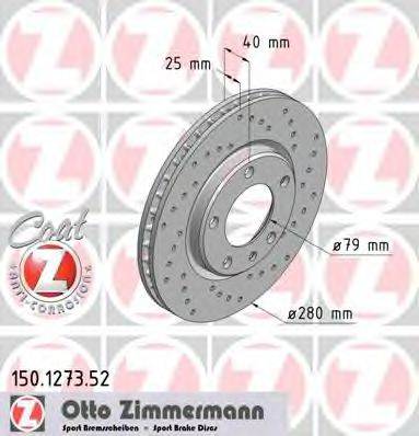 ZIMMERMANN 150127352 Тормозной диск