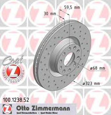 ZIMMERMANN 100123852 Тормозной диск