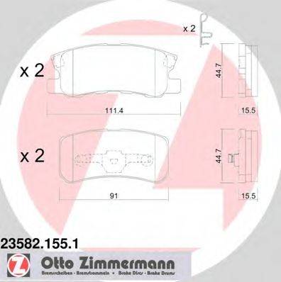 ZIMMERMANN 235821551 Комплект тормозных колодок, дисковый тормоз