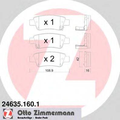 ZIMMERMANN 246351601 Комплект тормозных колодок, дисковый тормоз