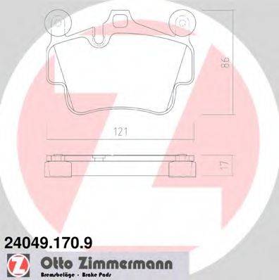 ZIMMERMANN 240491709 Комплект тормозных колодок, дисковый тормоз