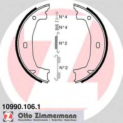 ZIMMERMANN 109901061 Комплект тормозных колодок, стояночная тормозная система