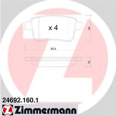 ZIMMERMANN 246921601 Комплект тормозных колодок, дисковый тормоз