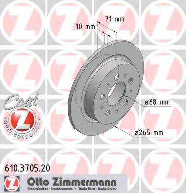 ZIMMERMANN 610370520 Тормозной диск