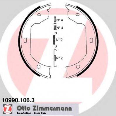 ZIMMERMANN 109901063 Комплект тормозных колодок, стояночная тормозная система