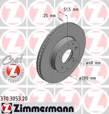 ZIMMERMANN 370305320 Тормозной диск