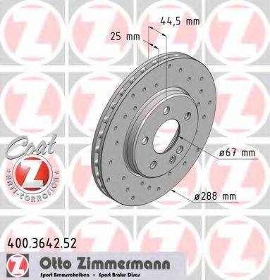 ZIMMERMANN 400364252 Тормозной диск