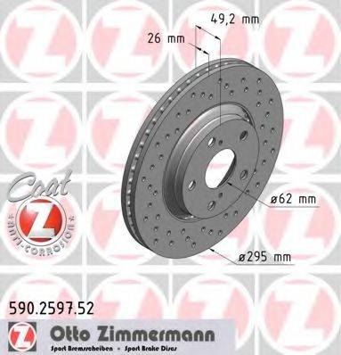 ZIMMERMANN 590259752 Тормозной диск