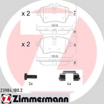 ZIMMERMANN 239841802 Комплект тормозных колодок, дисковый тормоз