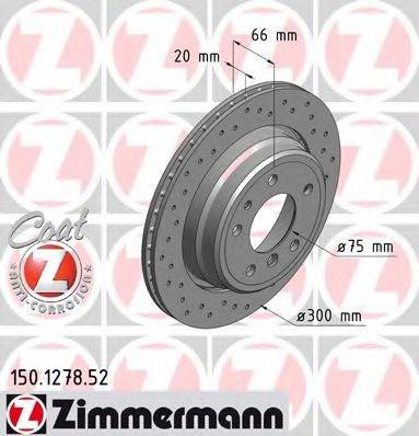 ZIMMERMANN 150127852 Тормозной диск