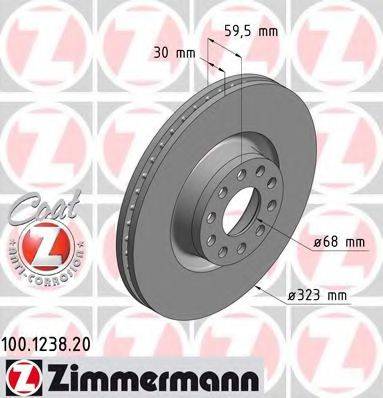 ZIMMERMANN 100123820 Тормозной диск