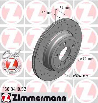 ZIMMERMANN 150341052 Тормозной диск