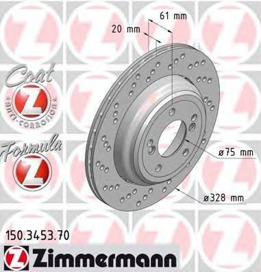 ZIMMERMANN 150345370 Тормозной диск